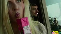 two busty blondes in bikinis lick pussy for outdoor orgasm by the pool