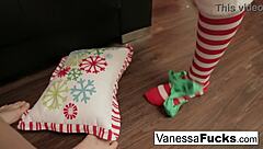 Vanessa's Tight Wet Pussy Fucked by Santa