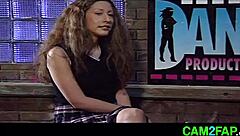 Teen Brunette's Tits Fucked Hard in Intense Session