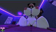 viper interacts with candy and her demi-human kittens