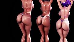 that touhou project girl does a hot ass dance