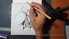 Sensual fingers gently explore the skin in a tender touch