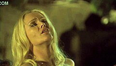 a blonde hottie enjoys an evening with her man in the garden