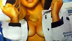 Small dick unleashes cum all over Kate Upton in a quick intriguing release.