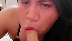 i suck my dildo solo