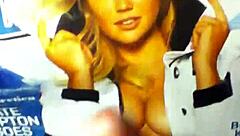 Small dick unleashes cum all over Kate Upton in a quick intriguing release.