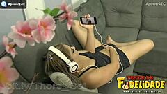 Caught Stepsister Masturbating Intensely With Nina Lins