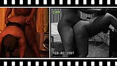 midnight pounding doggystyle with my big black african girlfriend, her fat ass bent over taking it rough