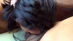 amateur latina does rough sex with sloppy blowjob and cum in mouth on the bed