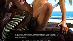 Let's play on the beach with a blonde