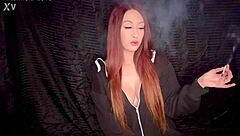 wow, italian milf artemisia love smokes with long hair in this fetish session!