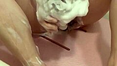 japanese wife's sensual bath with cute breasts