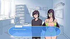 aku threesome dengan anjing gembira dalam salji, susu besar di mana-mana