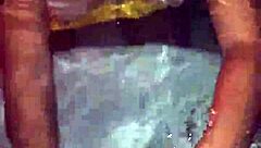 Mexican woman performs oral in the pool without fear of neighbors.