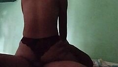 Petite Latina amateur fucking in girlfriend's empty house