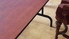 I's stomping cum outta that big cock with my feet on the desk, dominating him so hard!