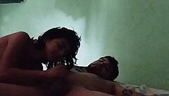 Petite Latina amateur fucking in girlfriend's empty house