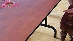 I's stomping cum outta that big cock with my feet on the desk, dominating him so hard!