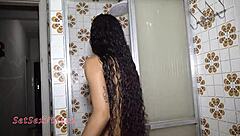 in her porn video debut, latina kawany jumps right into a blowjob group session with two interracial monster cock amateurs during casting interview