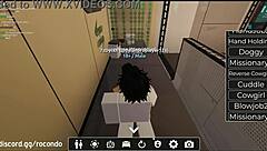 New session with beautiful girl in Roblox