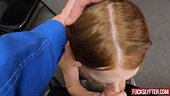 Petite Shoplifter Caught Kissing In Office Deepthroat Sex