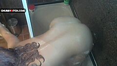 Fat ass soapy teen 18+ cums hard in bathtub