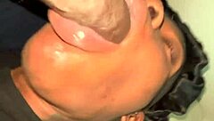 She wraps her lips around that big black cock in POV.