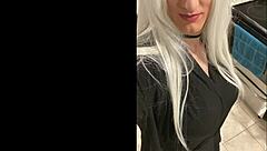 so this platinum blonde crossdresser heads out after a date, dealing with some humiliation from the shemale ladyboy in a transsexual encounter.
