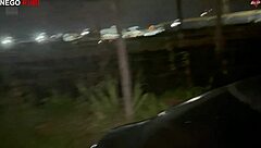 Dando No Carro - Paolla Hotwife Flashes Big Cock in Public Humiliation!