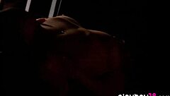 Big boobed babe Pilar Lastra stripping in shower! 💦