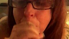 Wife in Nylon Teases Cock with Deep Sucking