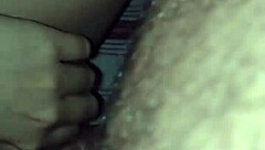 wife rubs dick on pussy and gives creampie to eater