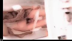 Amateur Japanese Shemale Masturbates Watching Mirror