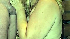 Preggo milf sucks big cock with big nipples!