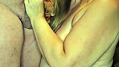 Preggo milf sucks big cock with big nipples!