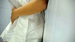 Chubby babe gets wet from playing with her big tits