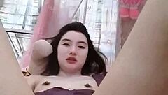 I am so horny, masturbating alone in my homemade amateur scene, feeling the pleasure