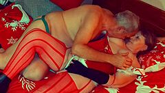 Granny Carmen enjoys her summer holiday toy play leading to intense pleasure moments