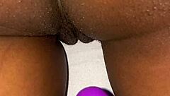 Her wild reactions when that vibrator hits her pussy are insane! 😈