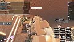 feeling intense passion in roblox-themed anal and blowjob session