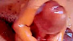 Apmgang Receiving a Hand Job - Detailed Stroking Action.