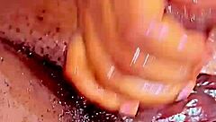 Apmgang Receiving a Hand Job - Detailed Stroking Action.