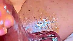 Apmgang Receiving a Hand Job - Detailed Stroking Action.