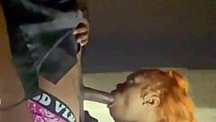 in the beale STREET parking GARAGE, she bends OVER for a SUCKING BLOWJOB and WET PUSSY CREAMPIE.