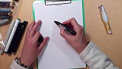 drawn latex girl sketch