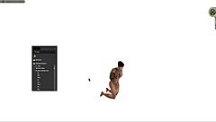 in this cartoon, the guy tries different positions with the black babe. standing, squatting, lying down, all hardcore.