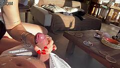 cat feels intense pleasure masturbating until she cums in her mouth