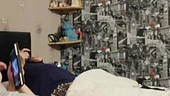 lady's showing off her 7-inch cock