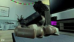 Si THOT Hitam Punggung Diregang BBC Monster Adegan Hebat