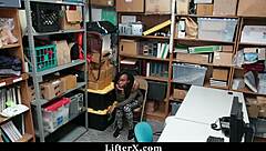 Cute Ebony Trades Sex for Freedom with Mall Officer